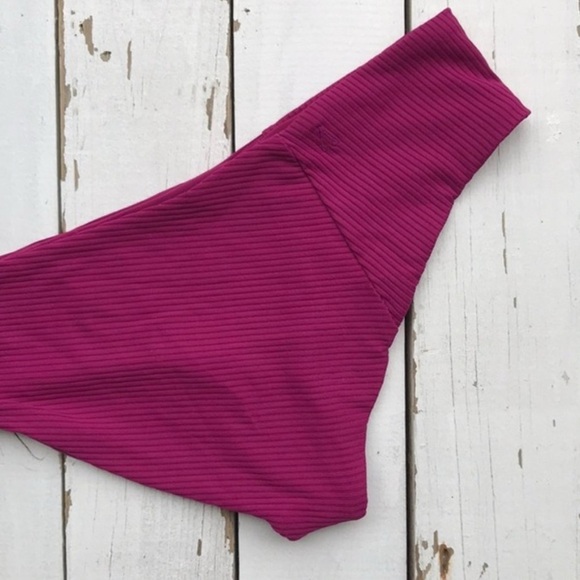 Boys + Arrows Magenta Pink Ribbed Bikini Set- Dylan Top + Wallace Bottoms - Picture 10 of 16